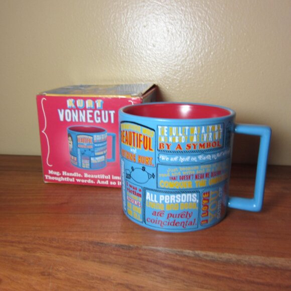 kurt vonnegut mug NIB discontinued 2014 unemployed philosophers guild (W5381) - Picture 3 of 13